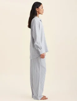 Sabine Seersucker Stripe Boyfriend Shirt