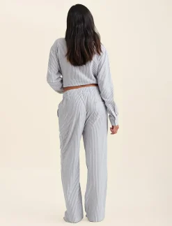 Sabine Seersucker Stripe Full Length Pant