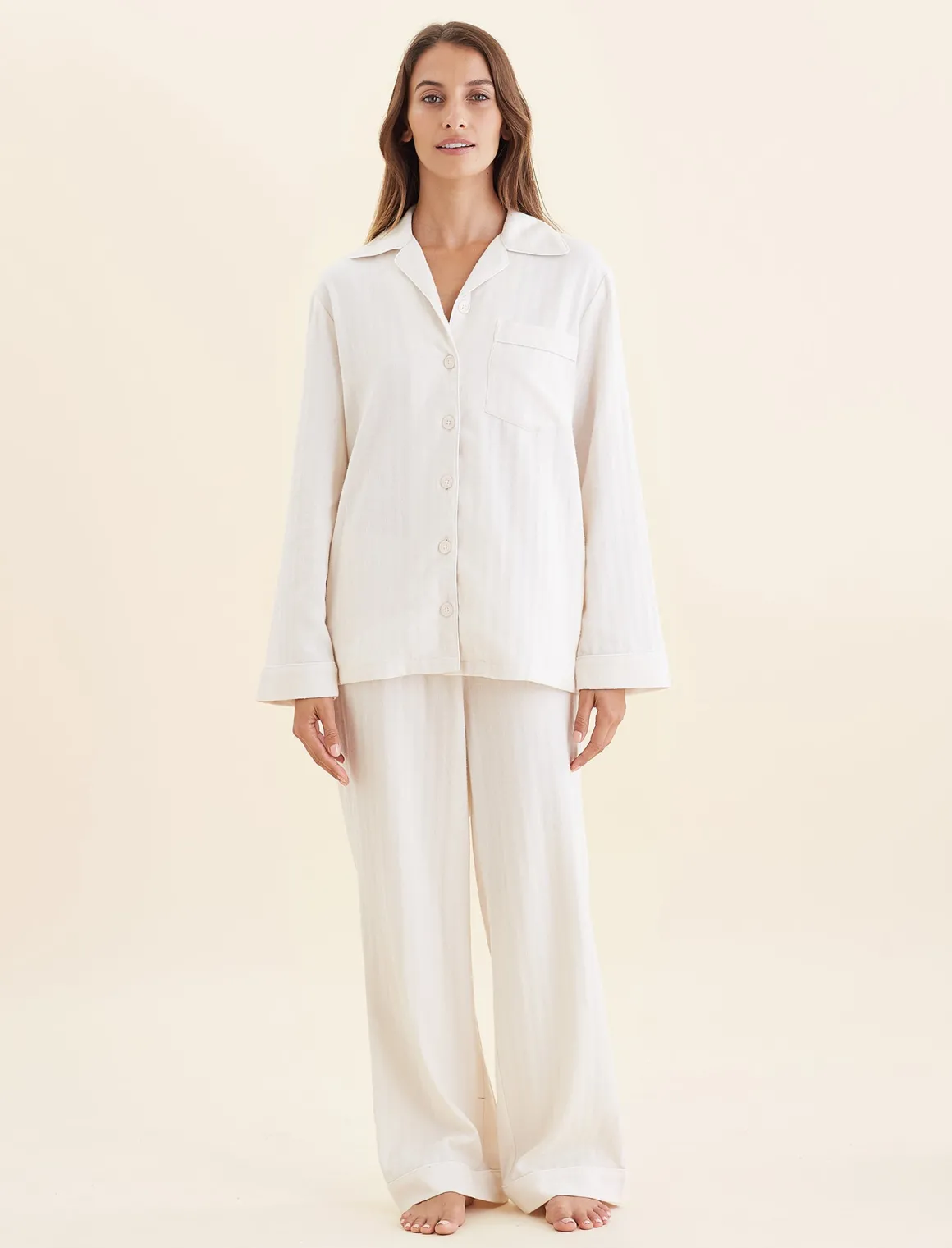 Super Soft Brushed Herringbone PJ
