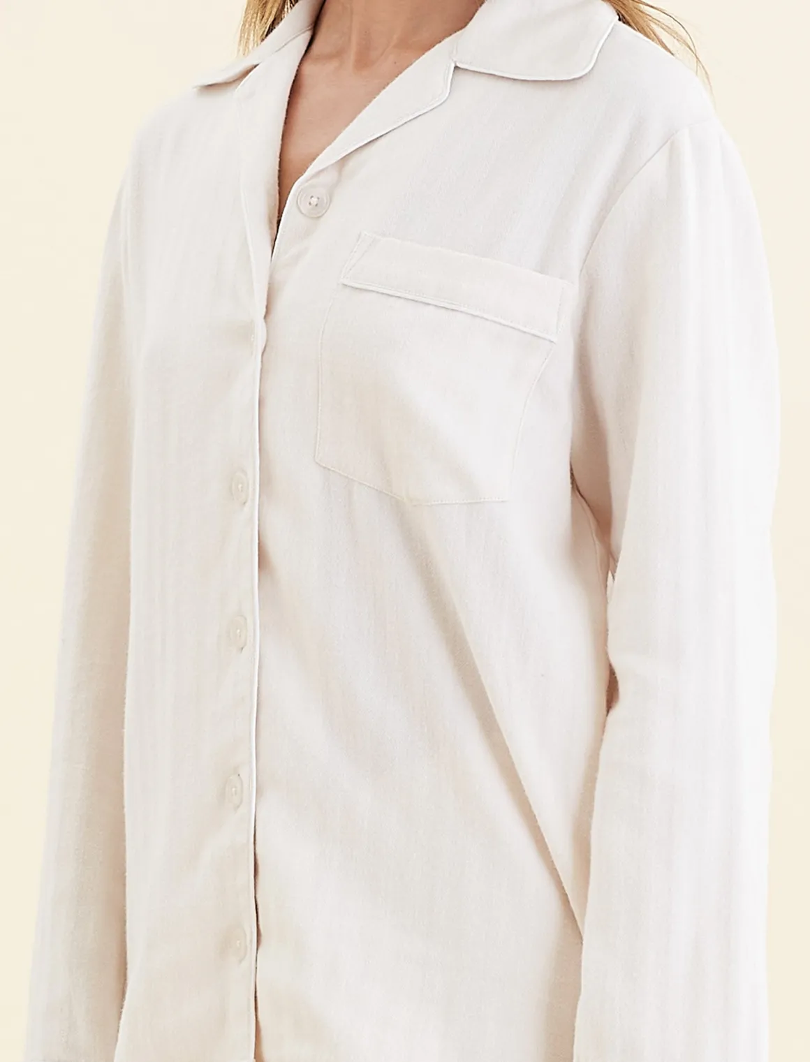 Super Soft Brushed Herringbone PJ
