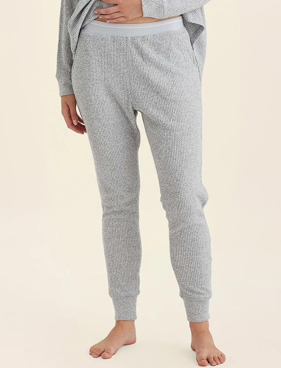 Super Soft Waffle Exposed Elastic Jogger