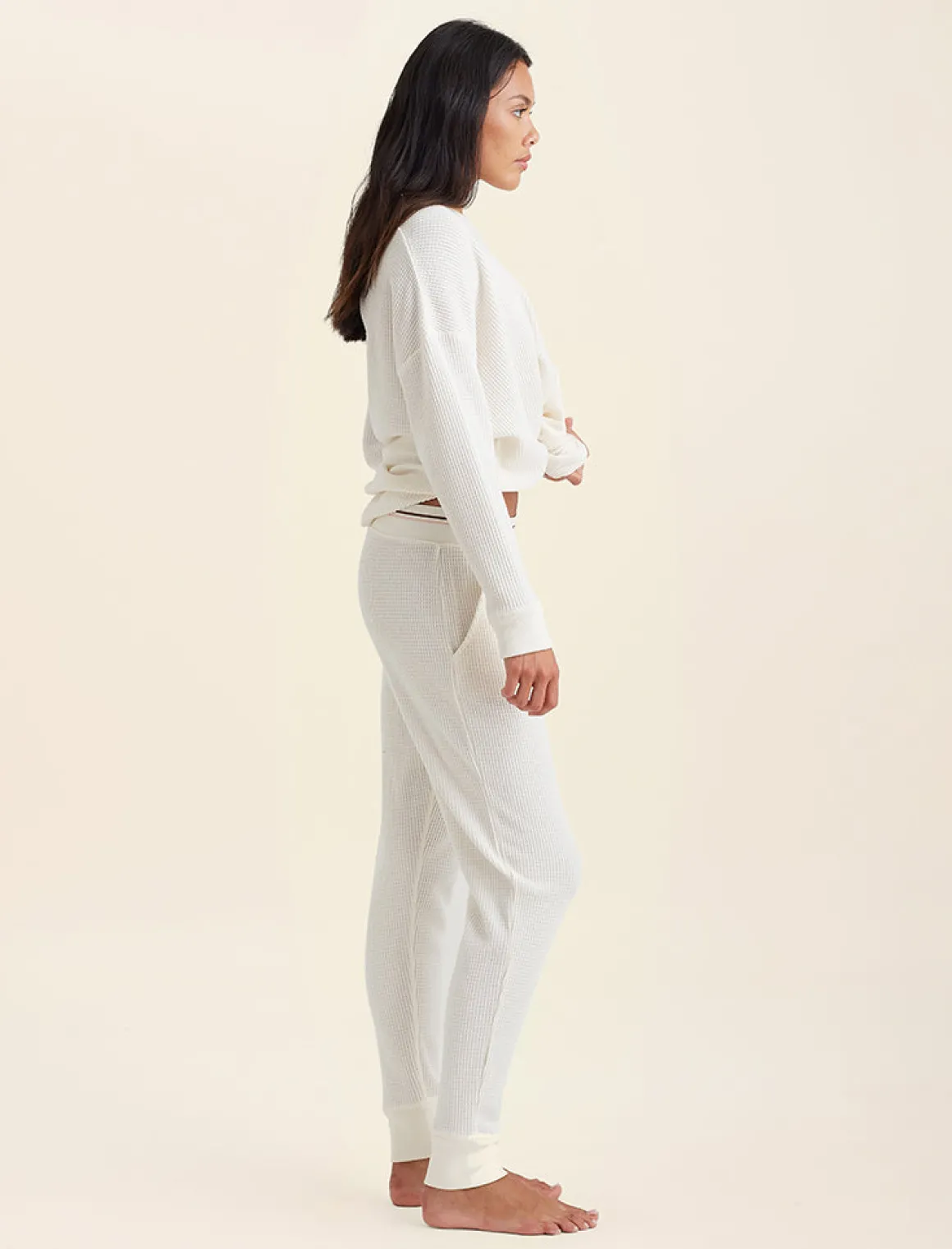 Super Soft Waffle Exposed Elastic Jogger