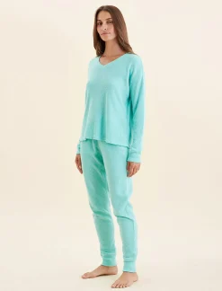 Super Soft Waffle V-Neck Top