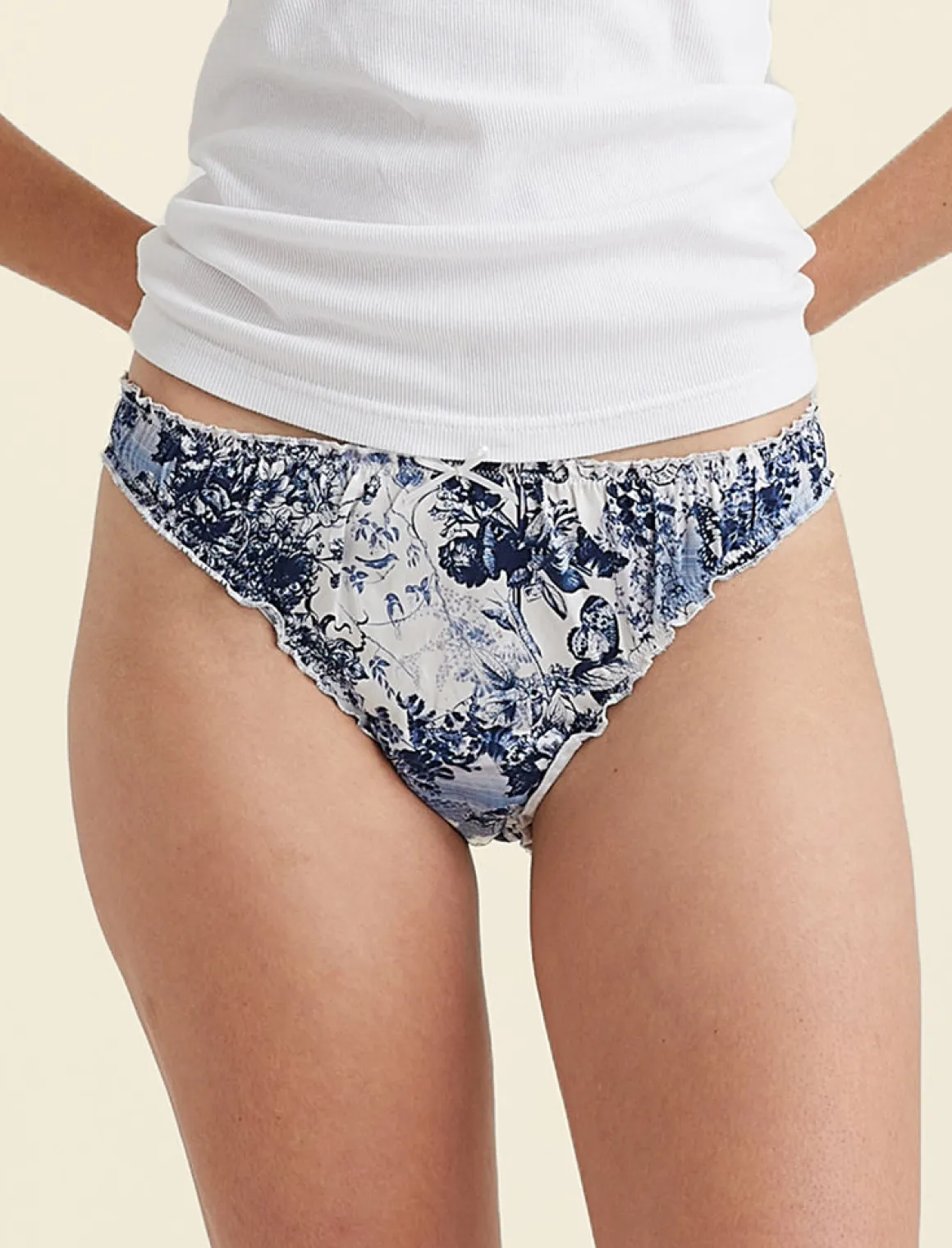 Toile De Jouy Silk Knicker
