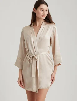 Washable Silk Short Robe